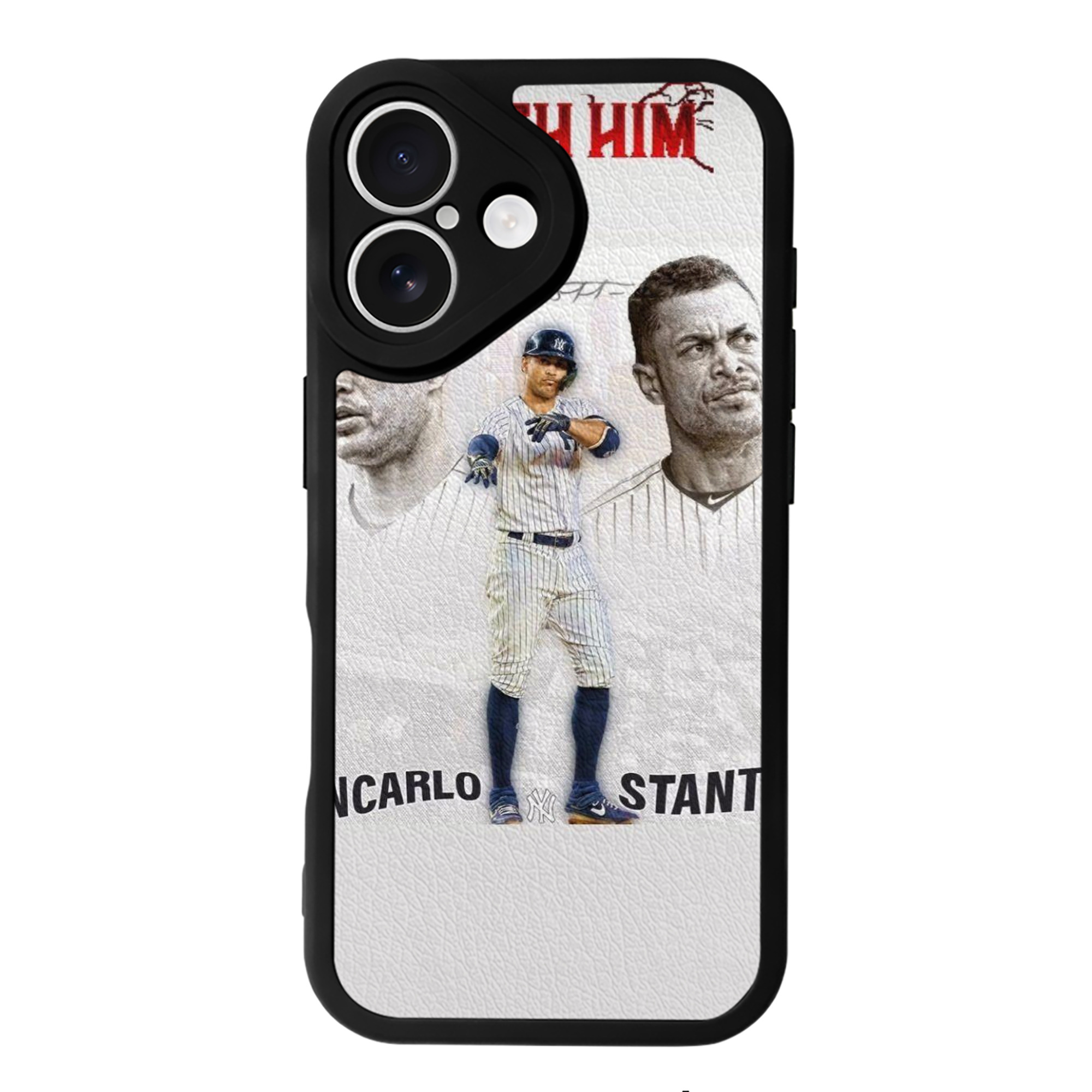 Giancarlo Stanton 11 IPhone 16 Silicone Leather Case – UV Print, Lambskin Texture – Perfect Fit, Wireless Charging Compatible, Scratch Resistant, Precise Cutouts – Stylish Protection For IPhone 16